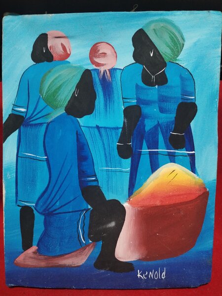 Trei tablouri arta Haitiana- Caraibe